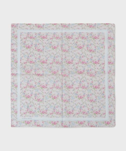 LAURA ASHLEY / ローラ アシュレイ ハンカチ | 小リボン＆お花 プリントハンカチ | 詳細2