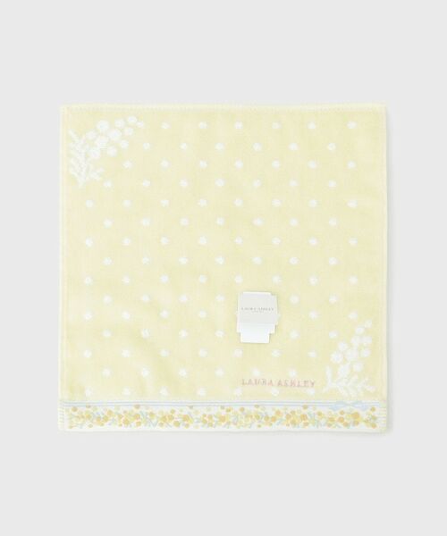 LAURA ASHLEY / ローラ アシュレイ ハンカチ | ミモザヘムドットタオルハンカチ（イエロー(131)）