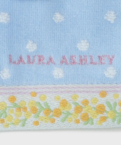LAURA ASHLEY / ローラ アシュレイ ハンカチ | 【WEB限定／お配りギフトにおすすめ！／ラッピング資材付き】ミモザドットタオルハンカチ 青 5枚セット | 詳細6