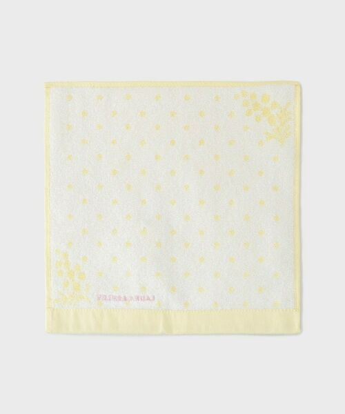 LAURA ASHLEY / ローラ アシュレイ ハンカチ | 【WEB限定／お配りギフトにおすすめ！／ラッピング資材付き】ミモザドットタオルハンカチ 黄 5枚セット | 詳細3