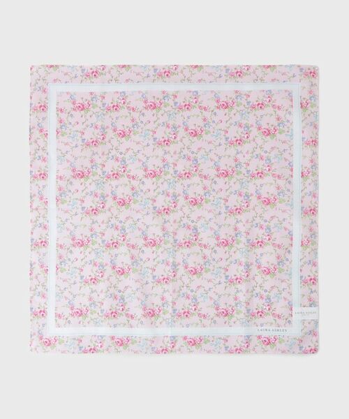 LAURA ASHLEY / ローラ アシュレイ ハンカチ | 【WEB限定／お配りギフトにおすすめ！／ラッピング資材付き】小リボン＆お花 プリントハンカチ ピンク 5枚セット | 詳細2
