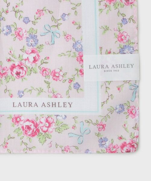 LAURA ASHLEY / ローラ アシュレイ ハンカチ | 【WEB限定／お配りギフトにおすすめ！／ラッピング資材付き】小リボン＆お花 プリントハンカチ ピンク 5枚セット | 詳細5