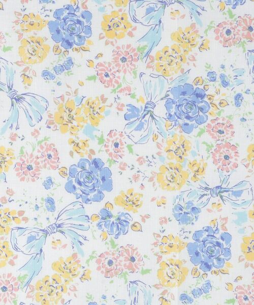 LAURA ASHLEY / ローラ アシュレイ ハンカチ | 【WEB限定／お配りギフトにおすすめ！／ラッピング資材付き】大リボン＆お花 プリントハンカチ ミント 5枚セット | 詳細4