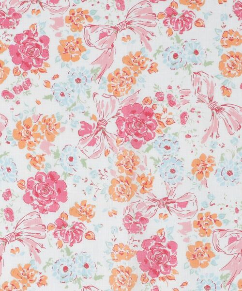 LAURA ASHLEY / ローラ アシュレイ ハンカチ | 【WEB限定／お配りギフトにおすすめ！／ラッピング資材付き】大リボン＆お花 プリントハンカチ ピンク 5枚セット | 詳細4