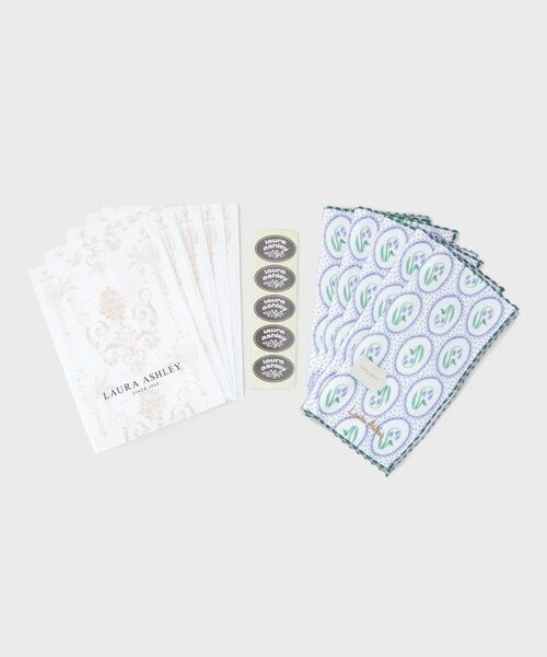 LAURA ASHLEY / ローラ アシュレイ ハンカチ | 【WEB限定／お配りギフトにおすすめ！／ラッピング資材付き】アリーブルーベルウィズスポット柄プリントタオルハンカチ 5枚セット | 詳細1