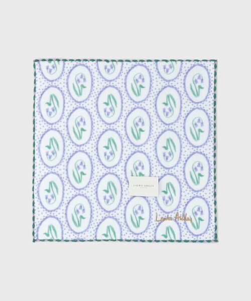 LAURA ASHLEY / ローラ アシュレイ ハンカチ | 【WEB限定／お配りギフトにおすすめ！／ラッピング資材付き】アリーブルーベルウィズスポット柄プリントタオルハンカチ 5枚セット | 詳細2