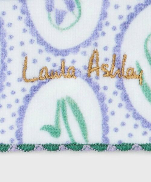 LAURA ASHLEY / ローラ アシュレイ ハンカチ | 【WEB限定／お配りギフトにおすすめ！／ラッピング資材付き】アリーブルーベルウィズスポット柄プリントタオルハンカチ 5枚セット | 詳細5