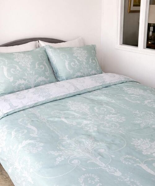 LAURA ASHLEY / ローラ アシュレイ インテリア・インテリア雑貨 | 【ダブル】ジョゼッテ柄／ダックエッグ デュベカバー（ミントグリーン(121)）