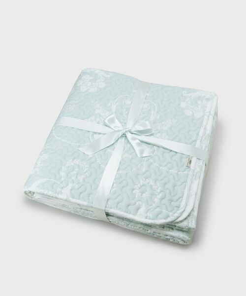 LAURA ASHLEY / ローラ アシュレイ インテリア・インテリア雑貨 | ジョゼッテ柄／ダックエッグ  キルトマルチカバー 200×200cm（ミントグリーン(121)）