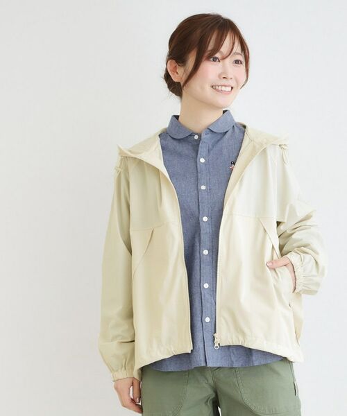 LAURA ASHLEY / ローラ アシュレイ レザーブルゾン・ジャケット | 【ワンマイルウエア】UVカット機能付きジップアップフーディー（オフホワイト(003)）