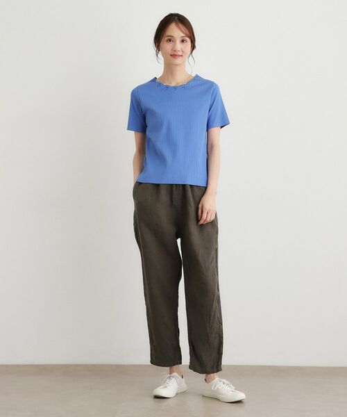 LAURA ASHLEY / ローラ アシュレイ カットソー | 【日本製／コットン100％】スカラップ刺繍カットソー | 詳細11