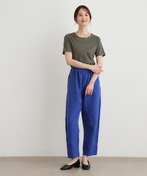 LAURA ASHLEY / ローラ アシュレイ カットソー | 【日本製／コットン100％】スカラップ刺繍カットソー | 詳細6