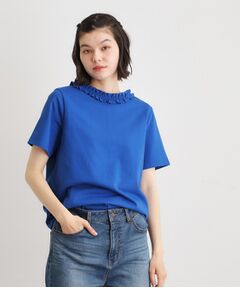 LAURA ASHLEY / ローラ アシュレイ カットソー | 【前後2WAY／洗える／コットン100％／日本製／定番人気！】フリルネックカットソー