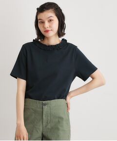 LAURA ASHLEY / ローラ アシュレイ カットソー | 【前後2WAY／洗える／コットン100％／日本製／定番人気！】フリルネックカットソー