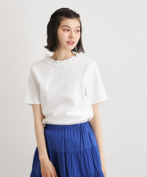 LAURA ASHLEY / ローラ アシュレイ カットソー | 【前後2WAY／洗える／コットン100％／日本製／定番人気！】フリルネックカットソー | 詳細1