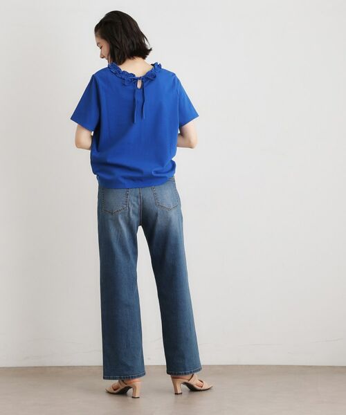 LAURA ASHLEY / ローラ アシュレイ カットソー | 【前後2WAY／洗える／コットン100％／日本製／定番人気！】フリルネックカットソー | 詳細14