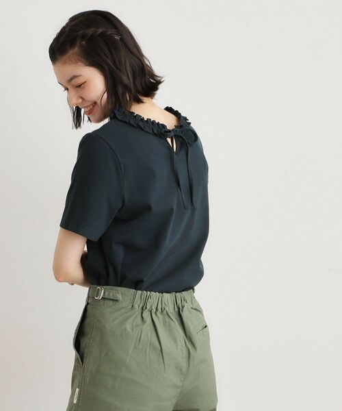 LAURA ASHLEY / ローラ アシュレイ カットソー | 【前後2WAY／洗える／コットン100％／日本製／定番人気！】フリルネックカットソー | 詳細16