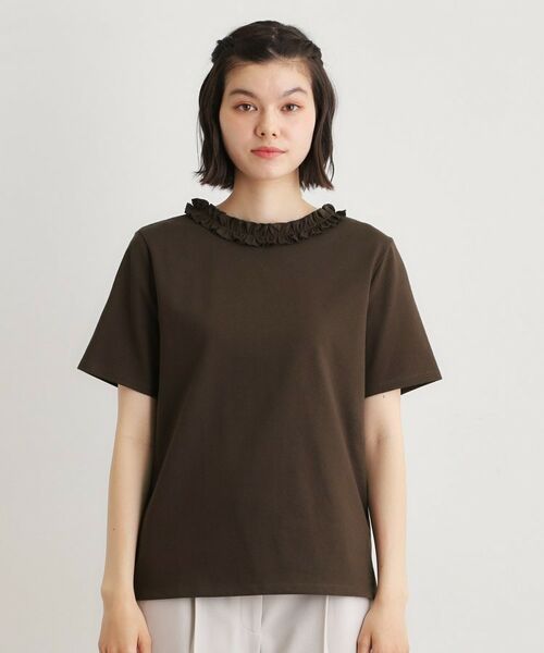 LAURA ASHLEY / ローラ アシュレイ カットソー | 【前後2WAY／洗える／コットン100％／日本製／定番人気！】フリルネックカットソー | 詳細20