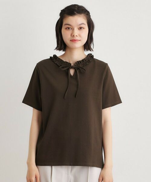 LAURA ASHLEY / ローラ アシュレイ カットソー | 【前後2WAY／洗える／コットン100％／日本製／定番人気！】フリルネックカットソー | 詳細27