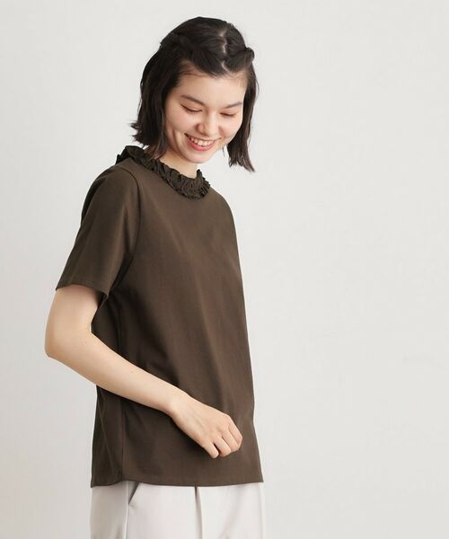 LAURA ASHLEY / ローラ アシュレイ カットソー | 【前後2WAY／洗える／コットン100％／日本製／定番人気！】フリルネックカットソー | 詳細5