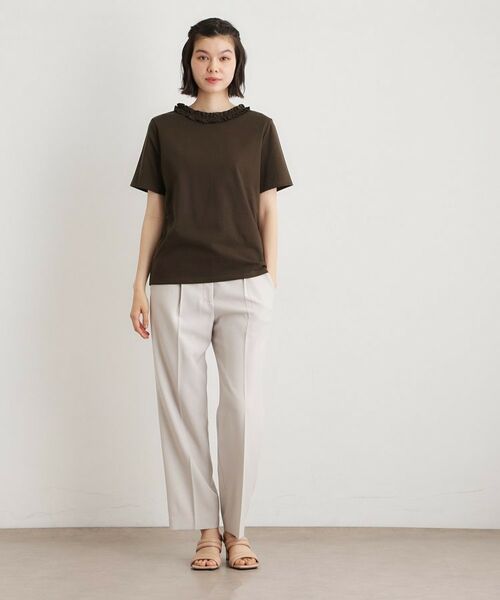 LAURA ASHLEY / ローラ アシュレイ カットソー | 【前後2WAY／洗える／コットン100％／日本製／定番人気！】フリルネックカットソー | 詳細6