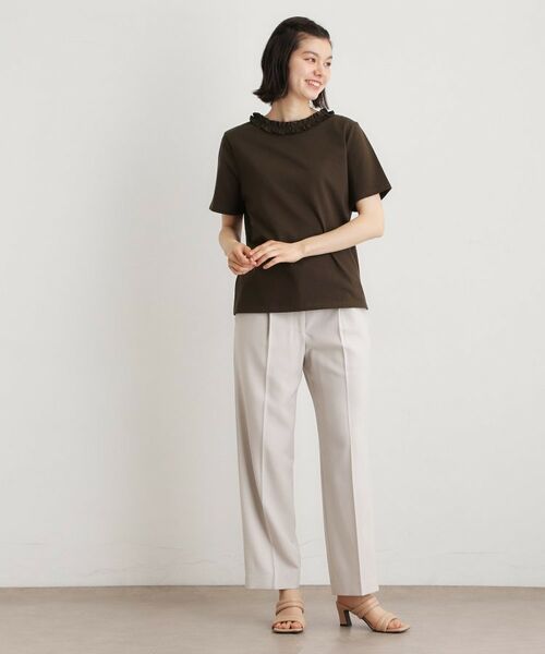 LAURA ASHLEY / ローラ アシュレイ カットソー | 【前後2WAY／洗える／コットン100％／日本製／定番人気！】フリルネックカットソー | 詳細7