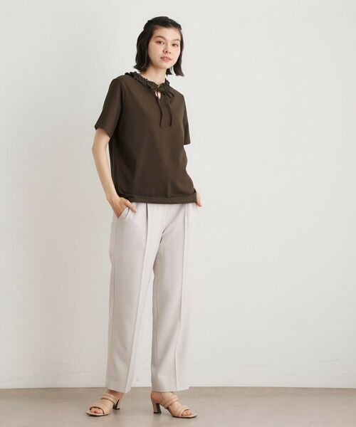 LAURA ASHLEY / ローラ アシュレイ カットソー | 【前後2WAY／洗える／コットン100％／日本製／定番人気！】フリルネックカットソー | 詳細9