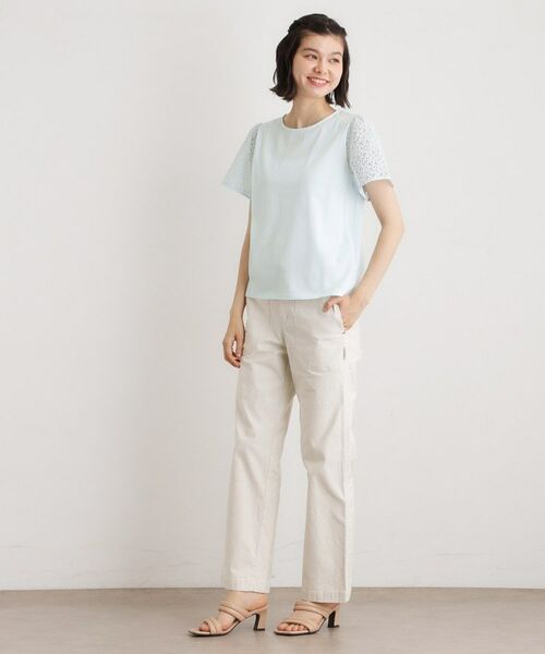 LAURA ASHLEY / ローラ アシュレイ カットソー | 【洗える／コットン100％／日本製】レーススリーブカットソー | 詳細11