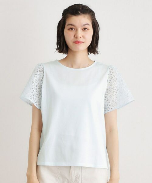 LAURA ASHLEY / ローラ アシュレイ カットソー | 【洗える／コットン100％／日本製】レーススリーブカットソー | 詳細13