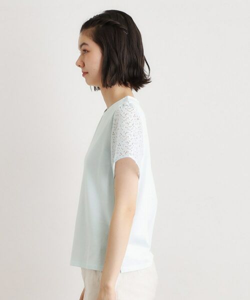LAURA ASHLEY / ローラ アシュレイ カットソー | 【洗える／コットン100％／日本製】レーススリーブカットソー | 詳細14