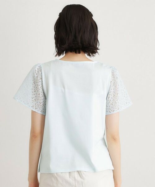 LAURA ASHLEY / ローラ アシュレイ カットソー | 【洗える／コットン100％／日本製】レーススリーブカットソー | 詳細15