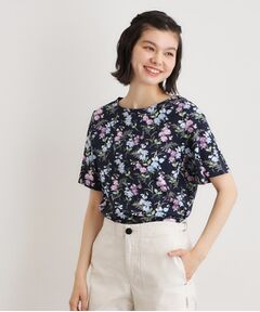 LAURA ASHLEY / ローラ アシュレイ カットソー | 【UVカット／接触冷感】ポリー柄 コットンジャージーTシャツ