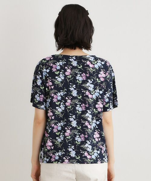 LAURA ASHLEY / ローラ アシュレイ カットソー | 【UVカット／接触冷感】ポリー柄 コットンジャージーTシャツ | 詳細11