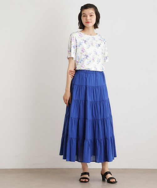 LAURA ASHLEY / ローラ アシュレイ カットソー | 【UVカット／接触冷感】ポリー柄 コットンジャージーTシャツ | 詳細2