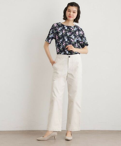 LAURA ASHLEY / ローラ アシュレイ カットソー | 【UVカット／接触冷感】ポリー柄 コットンジャージーTシャツ | 詳細7