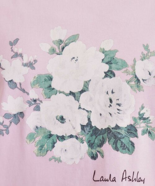LAURA ASHLEY / ローラ アシュレイ Tシャツ | 【ギフトにおすすめ！5分袖／接触冷感／UVカット】エレンボロー ローズ柄Tシャツ | 詳細12