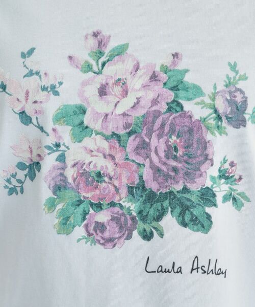 LAURA ASHLEY / ローラ アシュレイ Tシャツ | 【ギフトにおすすめ！5分袖／接触冷感／UVカット】エレンボロー ローズ柄Tシャツ | 詳細16