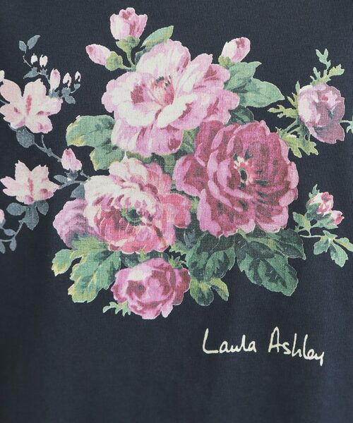 LAURA ASHLEY / ローラ アシュレイ Tシャツ | 【ギフトにおすすめ！5分袖／接触冷感／UVカット】エレンボロー ローズ柄Tシャツ | 詳細20