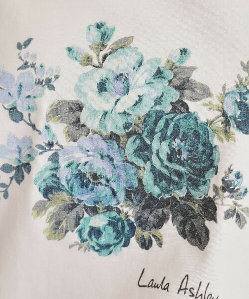 LAURA ASHLEY / ローラ アシュレイ Tシャツ | 【ギフトにおすすめ！5分袖／接触冷感／UVカット】エレンボロー ローズ柄Tシャツ | 詳細8