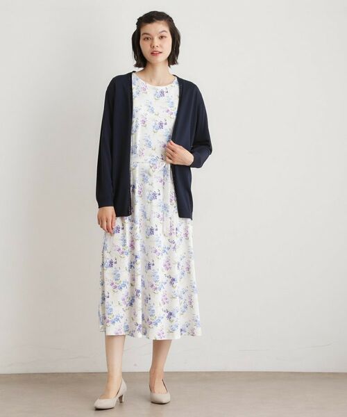 LAURA ASHLEY / ローラ アシュレイ カーディガン・ボレロ | 【羽織アイテム】前立て透かし編みミドルカーディガン | 詳細10