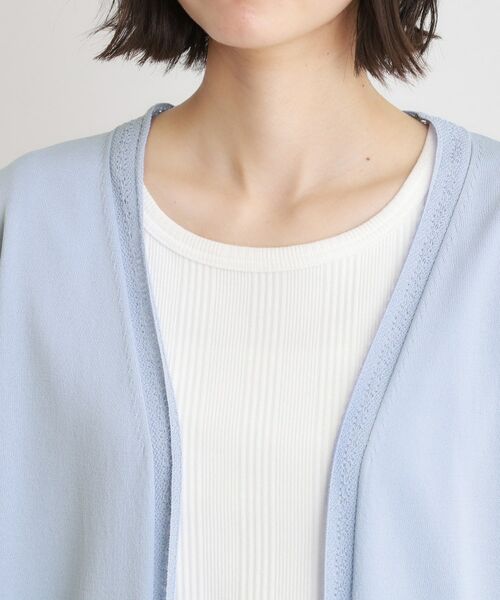 LAURA ASHLEY / ローラ アシュレイ カーディガン・ボレロ | 【羽織アイテム】前立て透かし編みミドルカーディガン | 詳細16