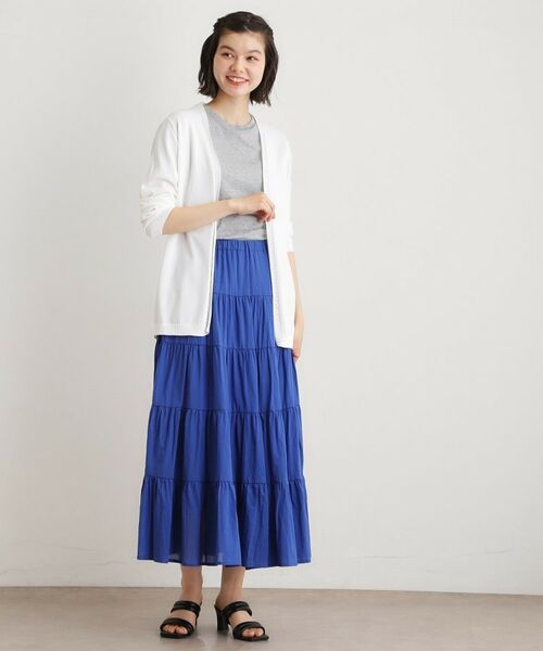 LAURA ASHLEY / ローラ アシュレイ カーディガン・ボレロ | 【羽織アイテム】前立て透かし編みミドルカーディガン | 詳細2