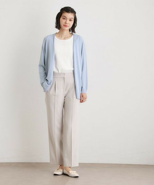 LAURA ASHLEY / ローラ アシュレイ カーディガン・ボレロ | 【羽織アイテム】前立て透かし編みミドルカーディガン | 詳細6