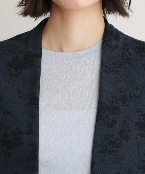 LAURA ASHLEY / ローラ アシュレイ カーディガン・ボレロ | 【冷房・日よけ対策におすすめ／ゆったりシルエット】ポリー柄 ジャージーカーディガン | 詳細12