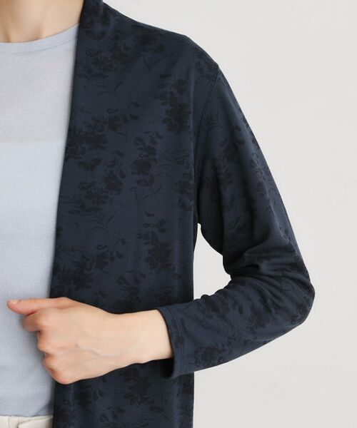 LAURA ASHLEY / ローラ アシュレイ カーディガン・ボレロ | 【冷房・日よけ対策におすすめ／ゆったりシルエット】ポリー柄 ジャージーカーディガン | 詳細13