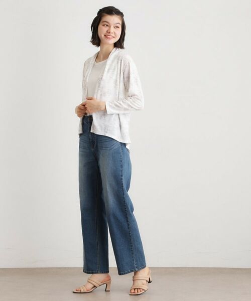 LAURA ASHLEY / ローラ アシュレイ カーディガン・ボレロ | 【冷房・日よけ対策におすすめ／ゆったりシルエット】ポリー柄 ジャージーカーディガン | 詳細2