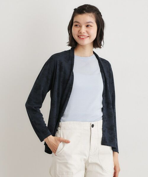 LAURA ASHLEY / ローラ アシュレイ カーディガン・ボレロ | 【冷房・日よけ対策におすすめ／ゆったりシルエット】ポリー柄 ジャージーカーディガン | 詳細5