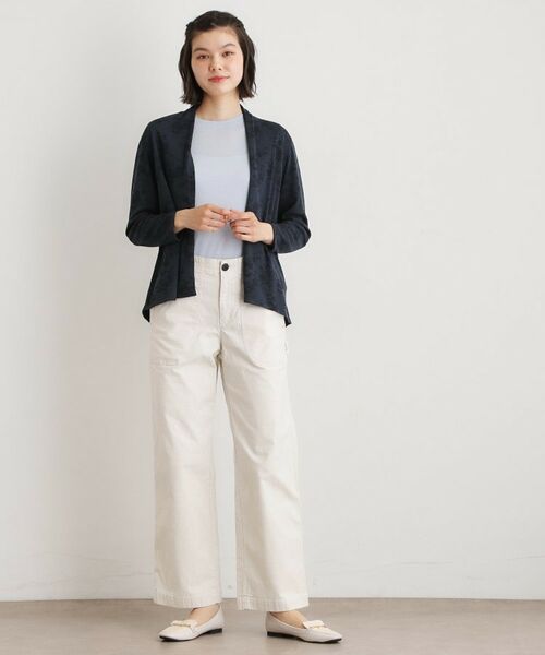 LAURA ASHLEY / ローラ アシュレイ カーディガン・ボレロ | 【冷房・日よけ対策におすすめ／ゆったりシルエット】ポリー柄 ジャージーカーディガン | 詳細6