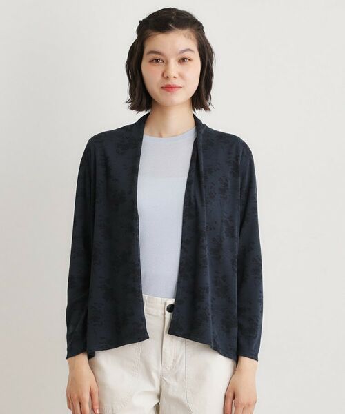 LAURA ASHLEY / ローラ アシュレイ カーディガン・ボレロ | 【冷房・日よけ対策におすすめ／ゆったりシルエット】ポリー柄 ジャージーカーディガン | 詳細9