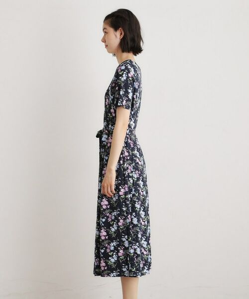 LAURA ASHLEY / ローラ アシュレイ ミニ丈・ひざ丈ワンピース | 【UVカット／接触冷感】ポリー柄 コットンジャージーワンピース | 詳細10